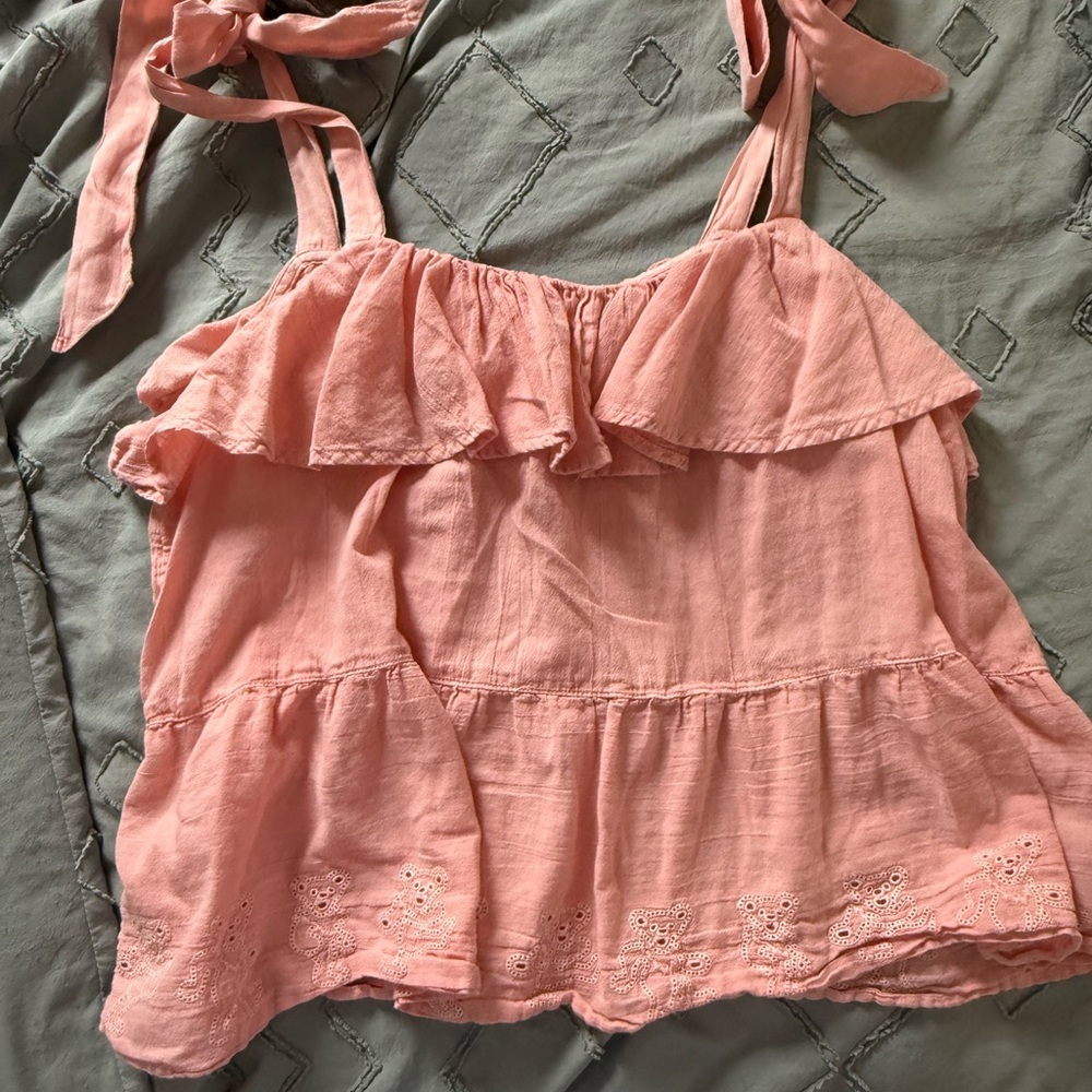 Lucky Brand Pink Ruffle Camisole